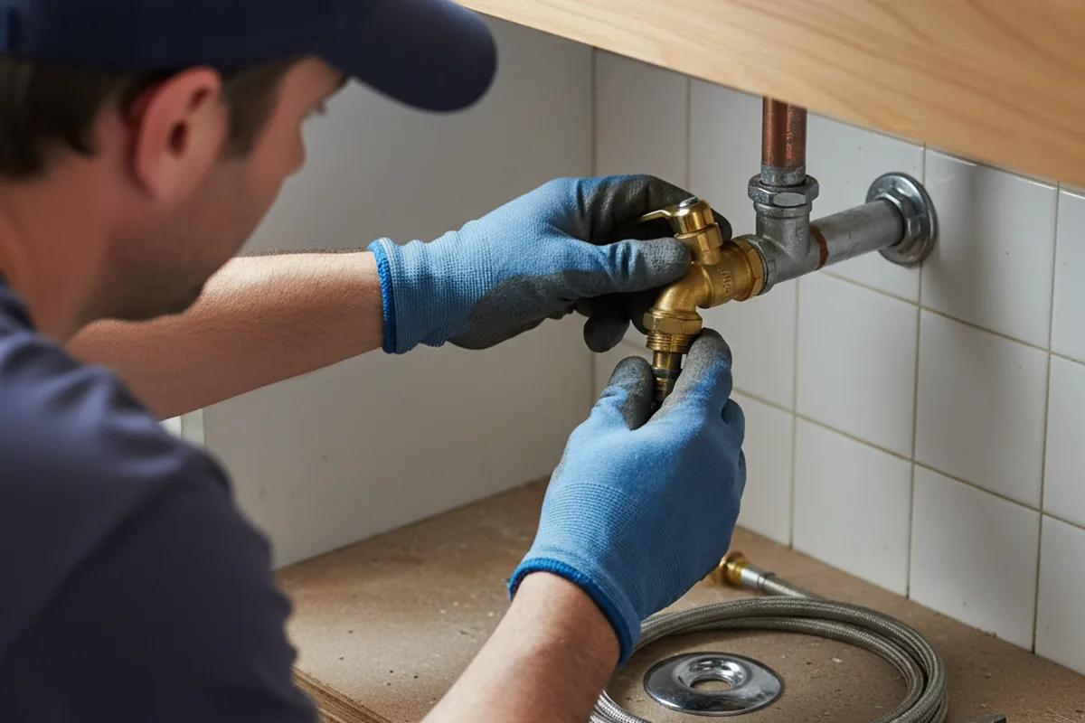 Shutoff valve and fitting work during Emergency Plumbing in Rockdale